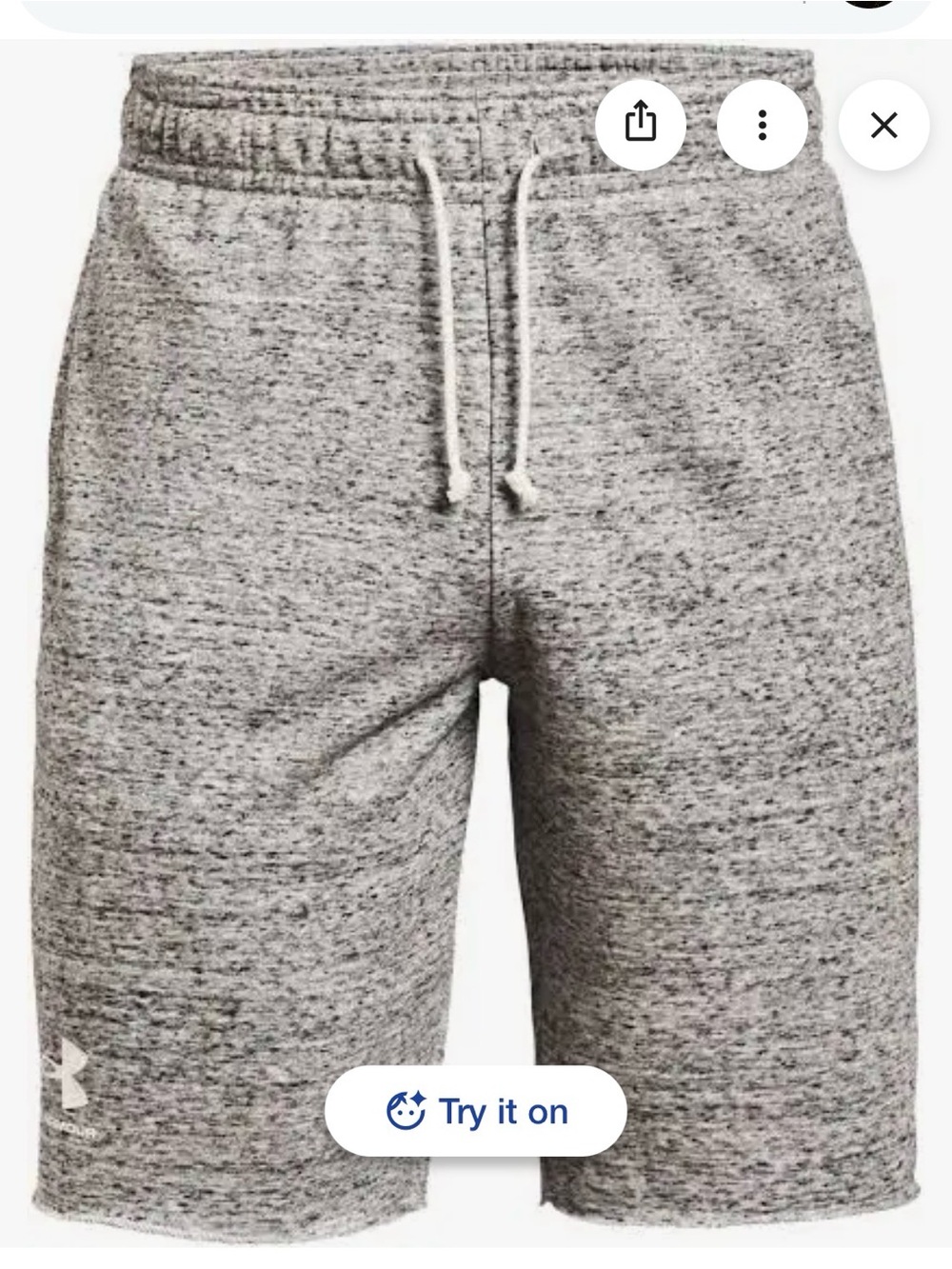 Under Armour Men's Rival Gray Heather Performance Terry Shorts